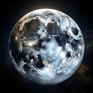 the moon seen from space