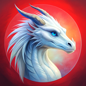 white dragon icon for videogame