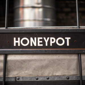 large "honeypot" label on black background