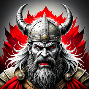 happy viking perfect realistic art, high-definition, high-definition grey and black, white background 