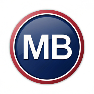 Logo con las iniciales 'MB' para pagina web de ventas, tal cual como el logo anterior