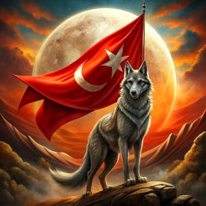 Ottoman flag wolf