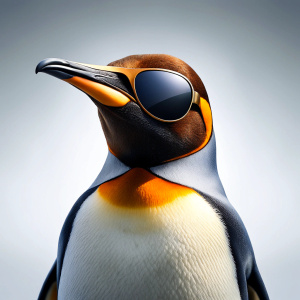 penguin with sunglasses,