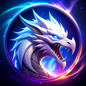 white dragon icon for videogame