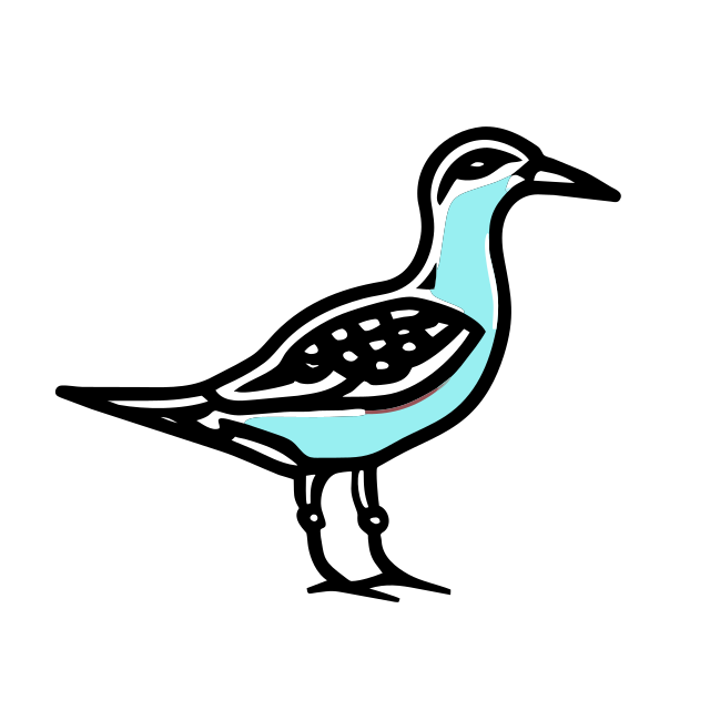 Antarctic Tern bird screams icon vector illustration
