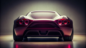 One supercar, new concept, Racing, Rearview, dark style