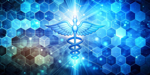 Abstract Digital Health care background, HD