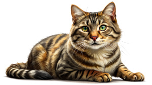 American Bobtail cat sitting