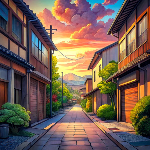 anime background street 