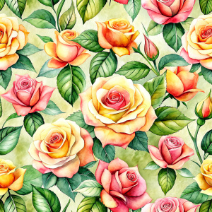 roses, seamless pattern