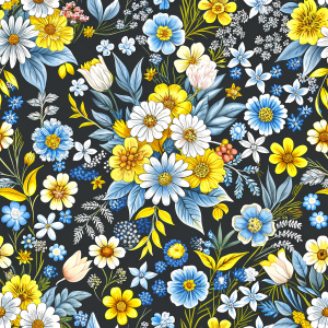 small flowers seamless pattern in liberty style