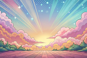 comic book style  background pastel color
