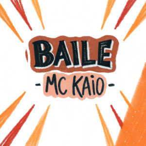 Stylized graffiti text logo for BAILE DO MC KAIO. Bold, rough font. Black ink on plain white background.