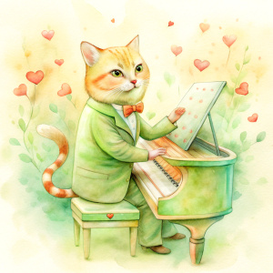 CAT PLAY PIANO