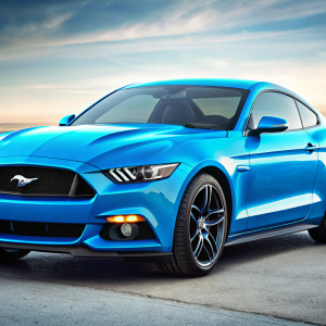 Ford Mustang GT premium 2017 grabber blue with chrome alloy