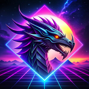 black dragon icon for videogame