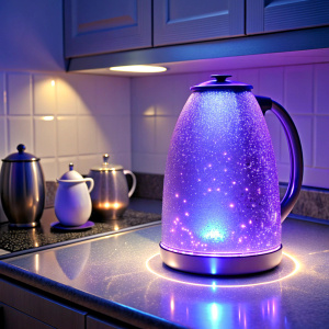 close up night Intensive The Bioluminescent phenomenon Bioluminescent  close very light purple real kitchen appliances  super bright  glitter  super Intensive Bioluminescent  cute super bright  made of glass real  kitchen appliances  super  ultra   super bright   magic  