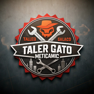 Crear logotipo ´´Taller mecánico el gato´´ incluir en diseño llaves y herramientas de mecánica automotriz   