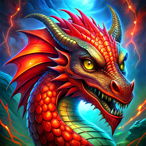 red dragon icon for videogame