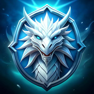 white dragon icon for videogame