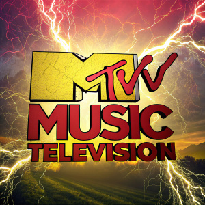 Dynamic MTV logo, featuring bold colors and vibrant text. The design exudes energy with red and yellow hues, centered around the phrase 'MTV MUSIC TELEVISION'.