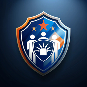 Diseña un logo para un nuevo programa de seguridad ciudadana policial que se enfoca en la prevención del delito y la protección de la comunidad. El logo debe incluir elementos que simbolicen la unión entre la policía y la comunidad, así como la idea de protección y seguridad. Puedes incorporar imágenes como un escudo, una figura de policía, una mano extendida o cualquier otro símbolo que sugiera colaboración y protección. El diseño debe ser moderno, llamativo y fácilmente identificable.