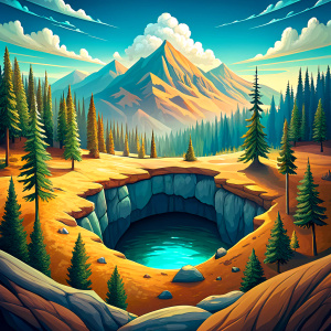 forest mountain bottomless pit