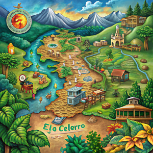 mapa del eje cafetero de Colombia 