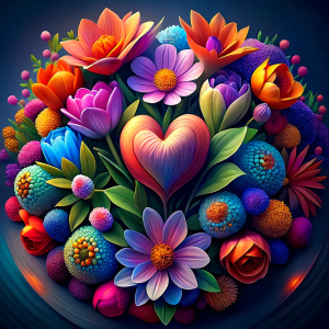 flowers, flowers, love, color, valentine day, heart love