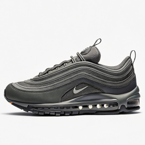 Dark grey Nike Air Max 97, featuring the iconic wavy design and retro aesthetic.