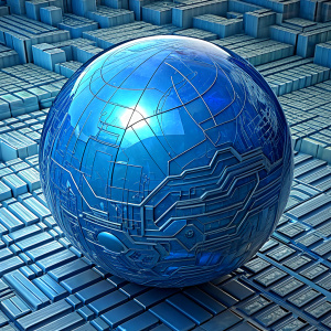 global blue circuit board  background
