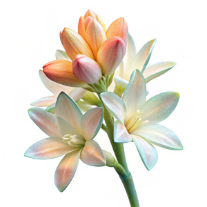 Tuberose flower png isolated on white background
