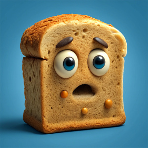 stale bread with dump face 