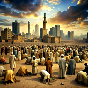 slaved society bow down in modern western city