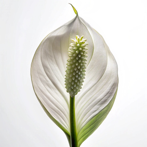 Peace Lily Spathiphyllum Wallisii flower png isolated on white  background