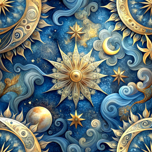 celestial,
 wallpaper pattern, relief



