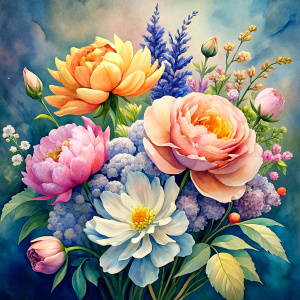 watercolor image ,Pink white Peonies Snowdrops, lobelia, canna,salvia , carnation, Common Crape Myrtle., Ranunculus viburnum, wax flower, dandelion, geranium , watercolor , watercolor , artichoke ,aster,pansy,poppy ,lavender,anemone ,oleander , succulent,pansy,lilac