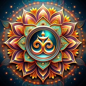 Om logo with divine and royal effects