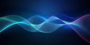 Technology digital wave background concept. Beautiful motion waving dots texture