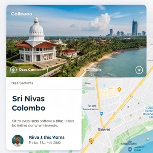 Interactive Google Map showing location of Sri Nivas in Colombo, Sri Lanka. Directions and contact information included.