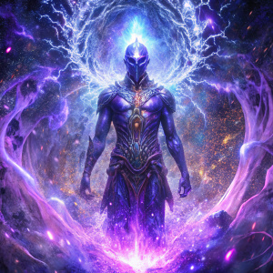 magician from the abyss, man magic particles around