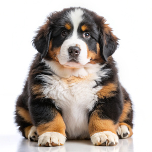 A picture of a really really really fat bernese mountain dog puppy