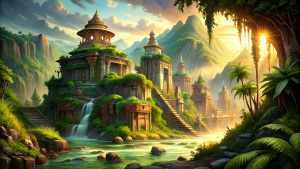 a lost civilization, realism, perfect composition