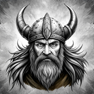 viking perfect realistic art, high-definition, high-definition grey and black, white background 