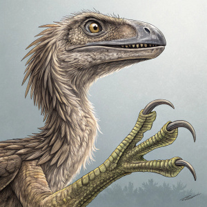 Philosoraptor meme with a detailed illustration of a velociraptor. The illustration focuses on the raptor's foot, emphasizing the sharp claw. The background is a simple, light gray shade, allowing the intricate details of the raptor to stand out.