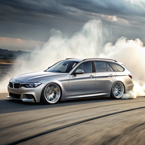 bmw F31 combi silber  driftet 