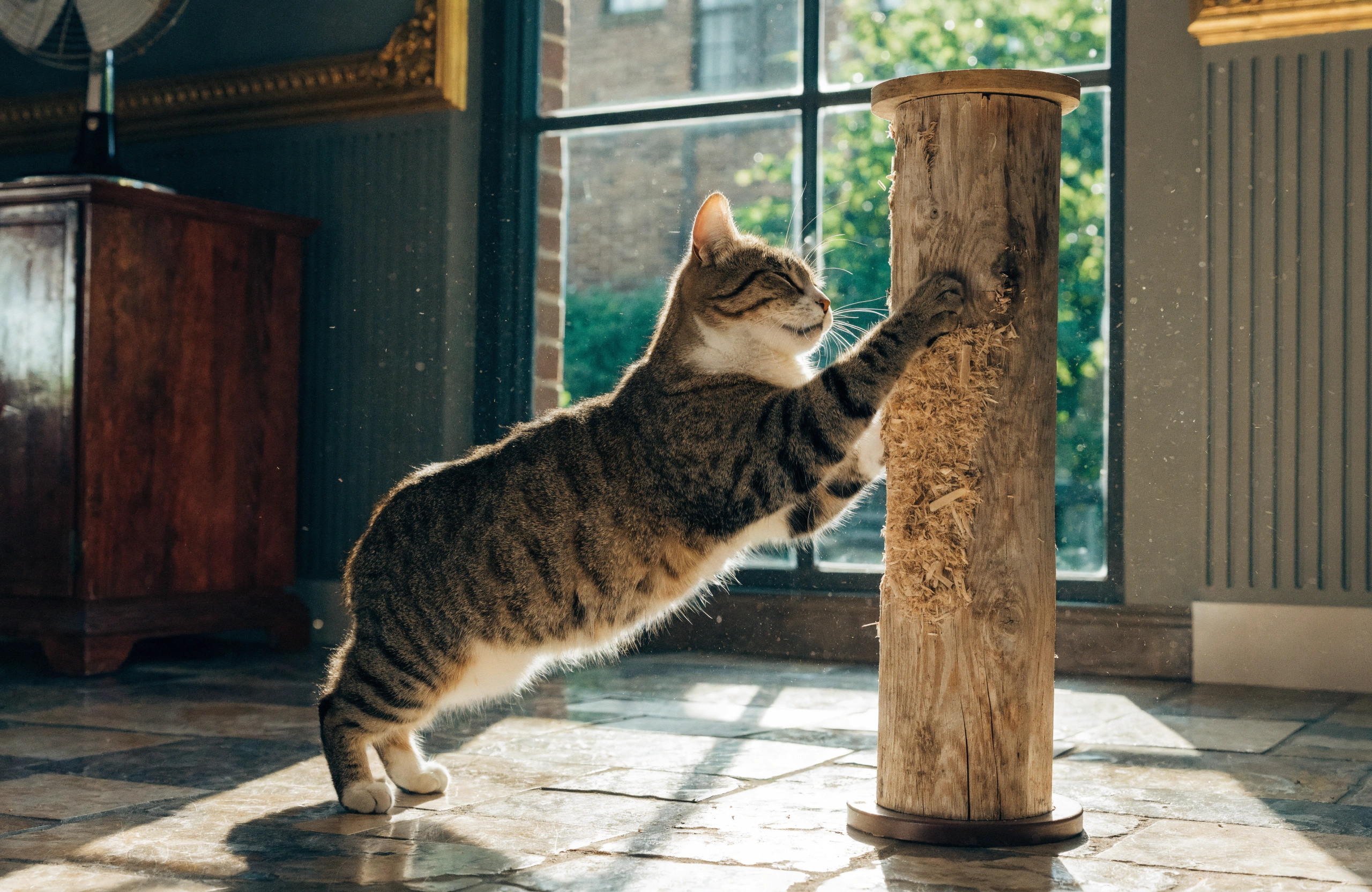 Cat scratching
        