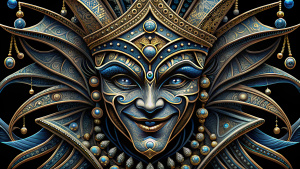 medieval court jester face