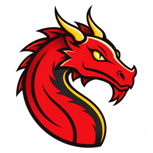 red dragon icon for videogame