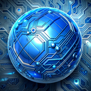 global blue circuit board  background